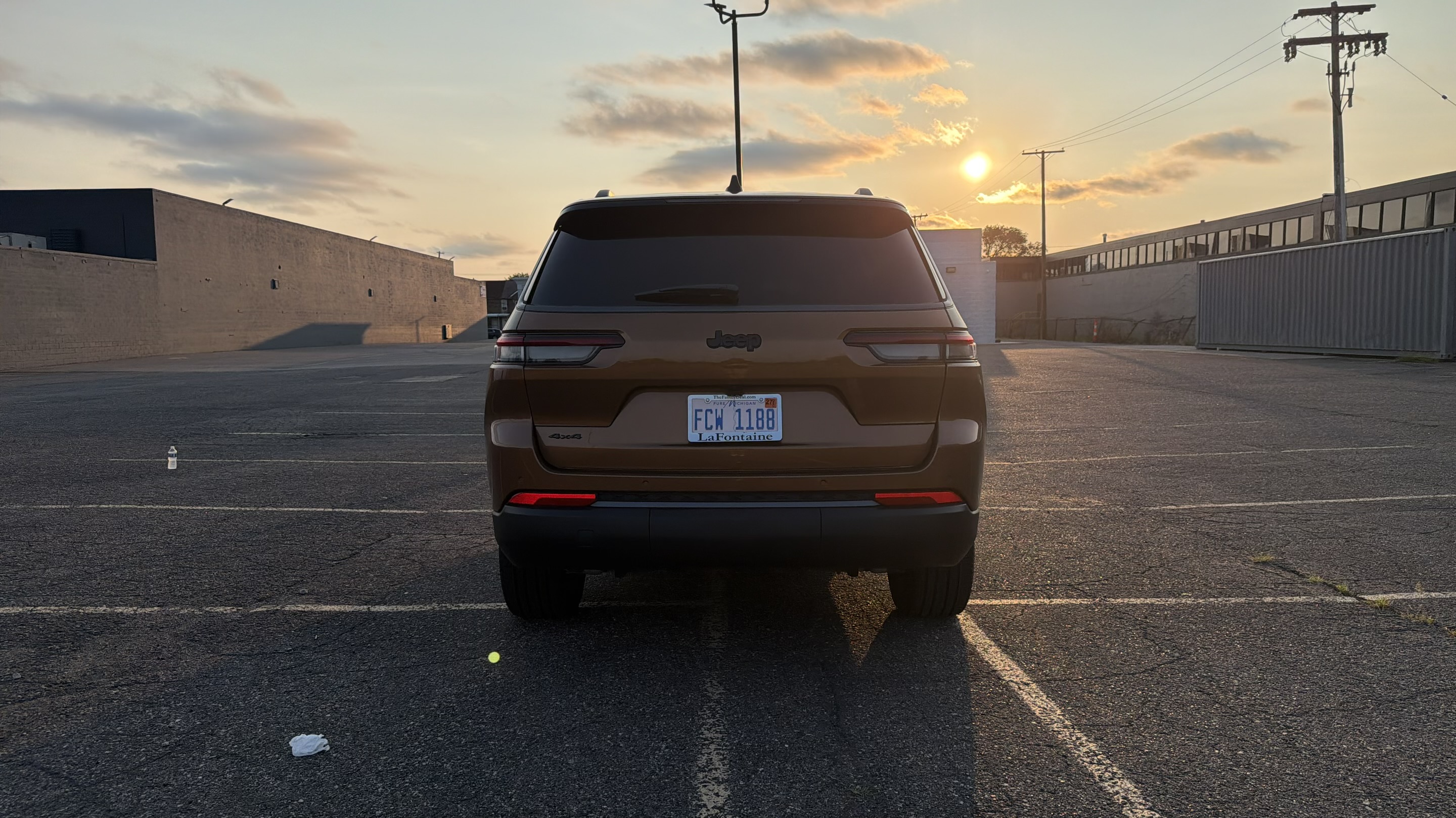 2026 Jeep Grand Cherokee L Limited — Rear sunset view